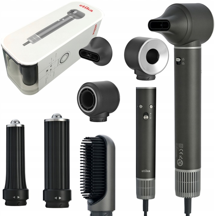 MOCNA SUSZARKA LOKÓWKA DO WŁOSÓW 5W1 3 PRĘDKOŚC Z JONIZACJA 1300W