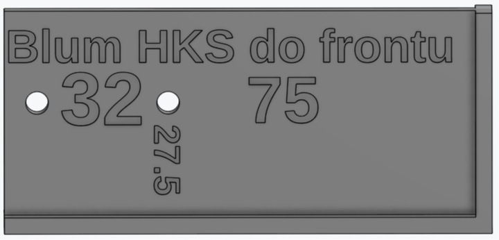 Zestaw Przymiarów do Blum AVENTOS HK-S – wiercenie w korpusie i