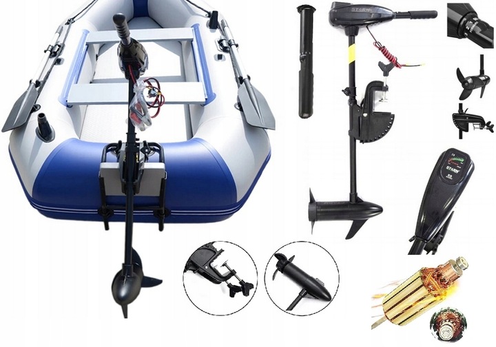 SILNIK ELEKTRYCZNY do łodzi pontonu 55 12V STORM