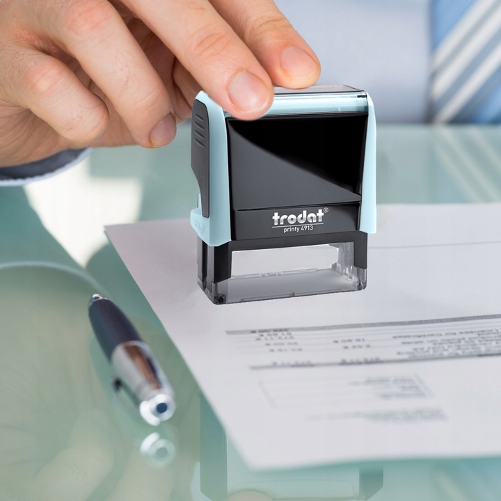 PIECZĄTKA TRODAT 4913 DO 8 LINII FIRMOWA IMIENNA BIUROWA PROJEKT + GUMKA