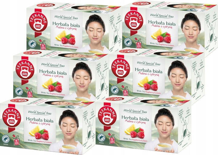 (x6) TEEKANNE Herbata White Malina Cytryna 20tb