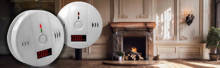 CZUJNIK CZADU TLENKU WĘGLA LCD DETEKTOR CO LCD WYKRYWACZ BEZPRZEWODOWY