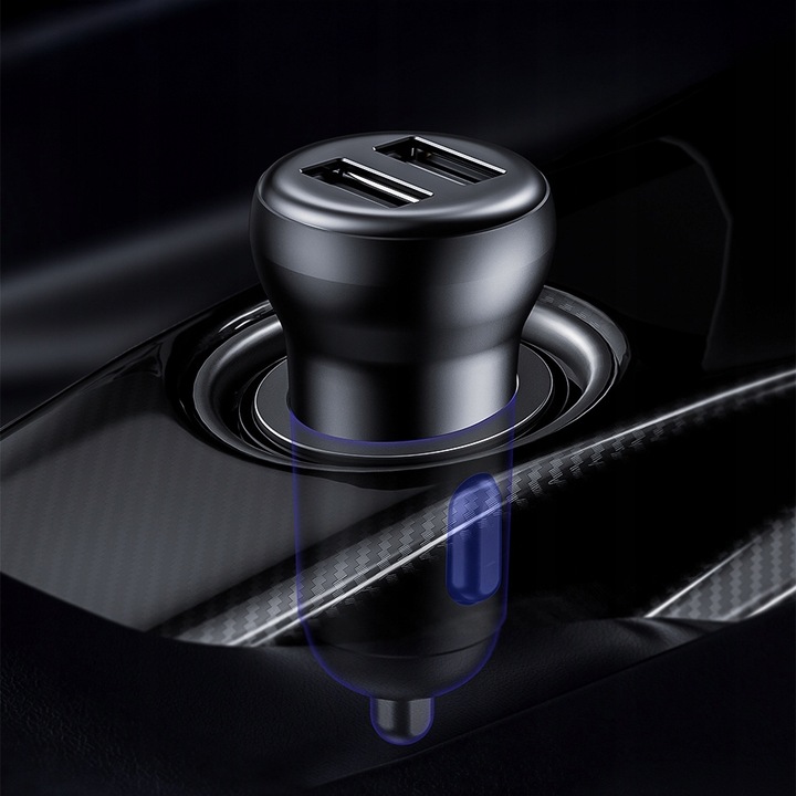 BASEUS TRANSMITER FM BLUETOOTH ŁADOWARKA SAMOCHODOWA 2x USB AUX SD