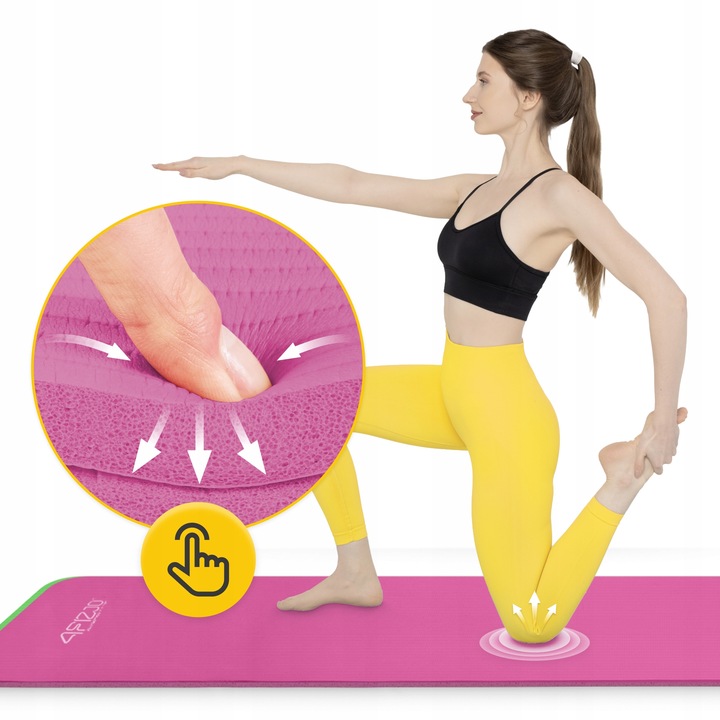 MATA DO ĆWICZEŃ JOGI GIMNASTYCZNA KARIMATA GRUBA NBR ANTYPOŚLIZGOWA