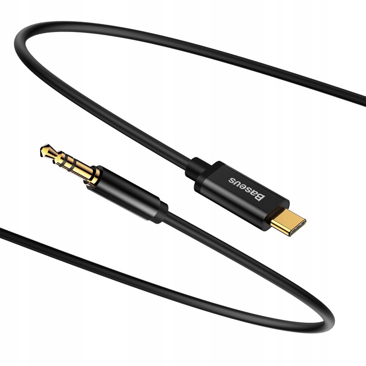BASEUS KABEL USB-C TYPE-C AUX MINI JACK 3.5MM WTYK PRZEWÓD AUDIO 1.2M 120CM