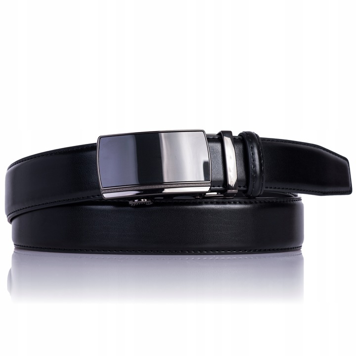 Pasek Skórzany SEPHER męski Automat CZARNY spodni