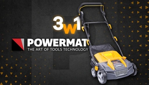AERATOR WERTYKULATOR ELEKTRYCZNY 3w1 2550W AREATOR POWERMAT + RĘKAWICZKI