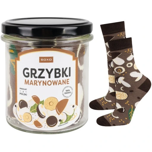 DŁUGIE SKARPETY BAWEŁNIANE DAMSKIE SOXO PREZENT DLA BABCI NA DZIEŃ BABCI