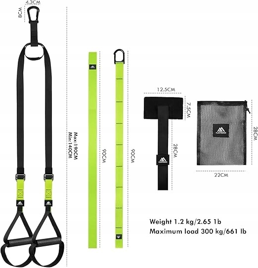 ZESTAW DO TRENINGU KALISTENIKI GUMY PASKI DO POMPEK DIPÓW PODCIĄGANIA 300kg