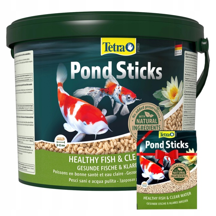 Tetra Pond Sticks 10L pokarm dla ryb + Tetra Pond Sticks 10g
