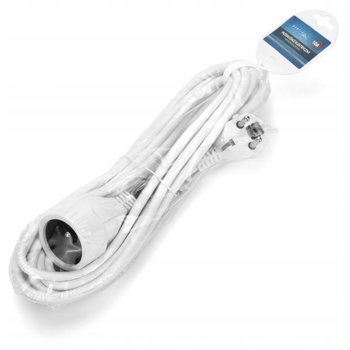 PRZEDŁUŻACZ SIECIOWY JEDNOGNIAZDOWY MOCNY GRUBY KABEL ELEKTRYCZNY 10A 3M