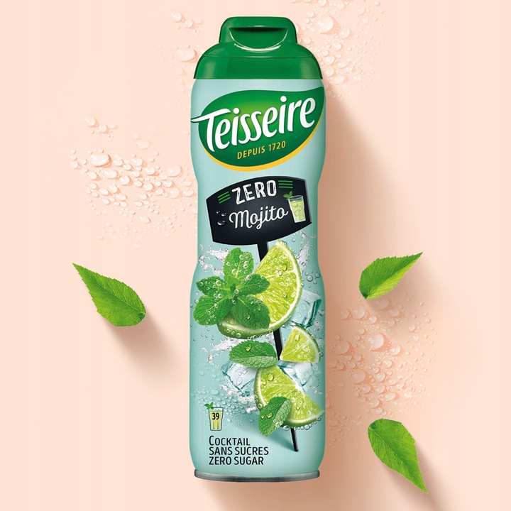 Koncentrat do wody TEISSEIRE o smaku mojito bez cukru do saturatora 600 ml