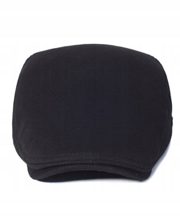 Czarny Męski Kaszkiet Bawełniany Jesienno-Zimowy Klasyczny Czapka