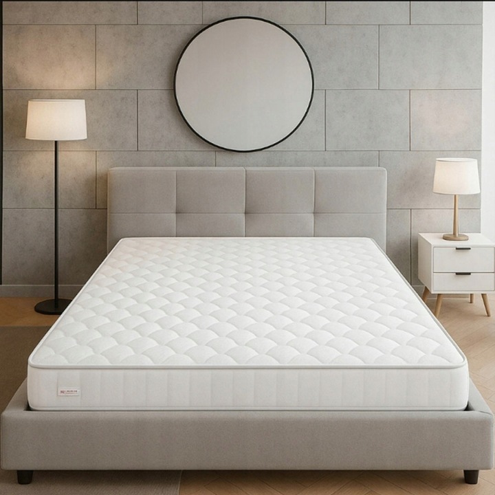 Materac FOAM+ 90x200x15 cm H3/H4 dwustronny średnio twardy 9 stref