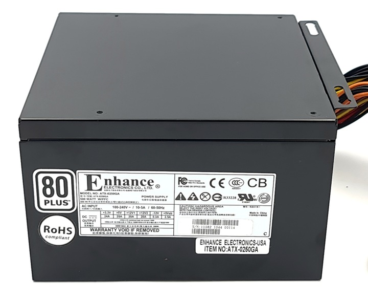 Zasilacz PC ATX Enhance Electronics 500W ATX-0250GA 80 PLUS bronze