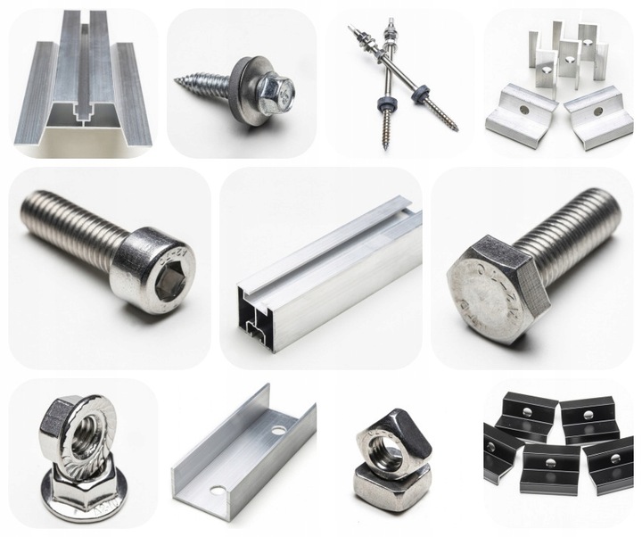 PROFIL Aluminiowy Montażowy 40x40 Paneli Fotowoltaika SZYNA 250 cm 2,5m