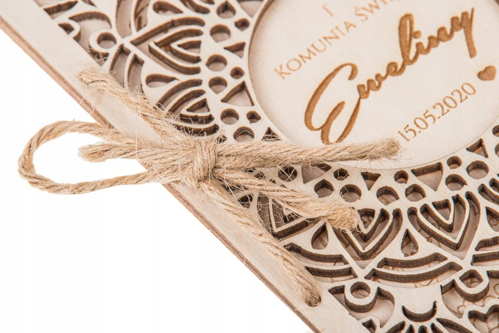 RUSTYKALNA kartka na KOMUNIE prezent GRAWER imię!!