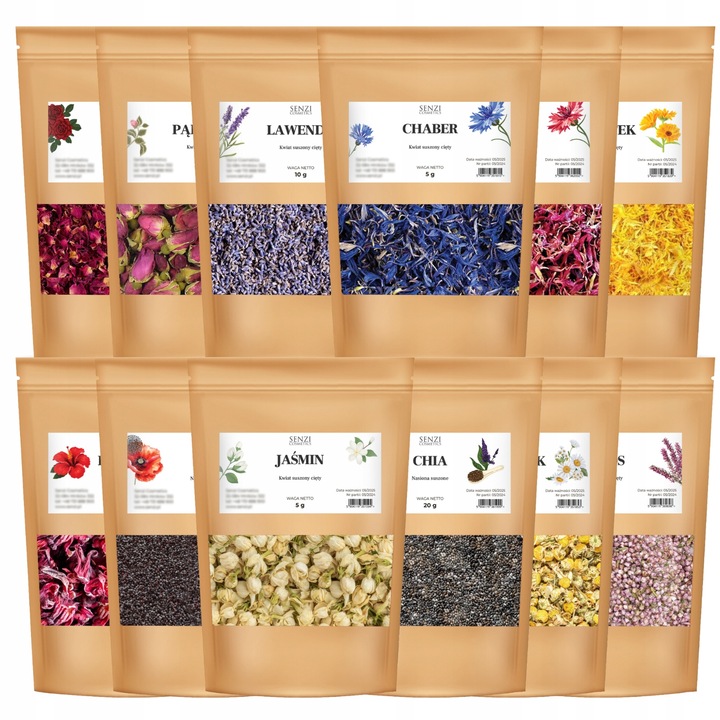 Zestaw Suszy Do Mydła Ozdoby Świec Kwiaty Suszone Płatki Chaber Róża