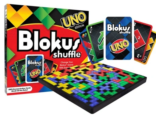 GRA RODZINNA BLOKUS SHUFFLE EDYCJA Z KARTAMI UNO