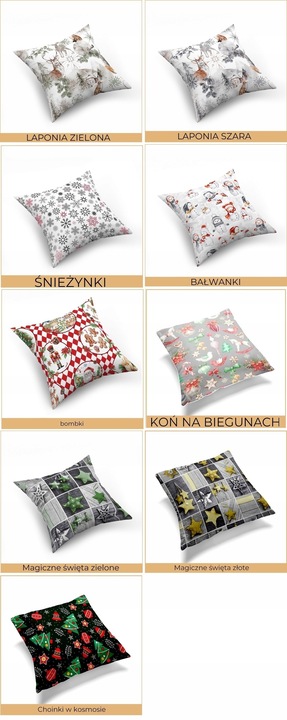 Zestaw 4 poszewek na poduszki, jaśki, 40x40 cm, 100% bawełna, mix