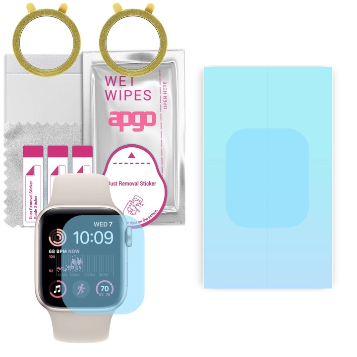 2x Folia ochronna hydrożelowa apgo HD HQ FLEX do Apple Watch SE 2022 (40mm)