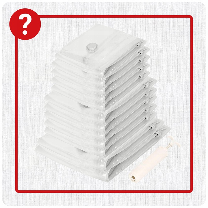 Worki Próżniowe Zestaw Rożne rozmiary 12 szt Pompka GRATIS