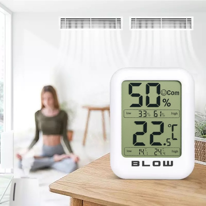 2x TERMOMETR MINI STACJA POGODOWA POGODY HIGROMETR ZESTAW MAGNES