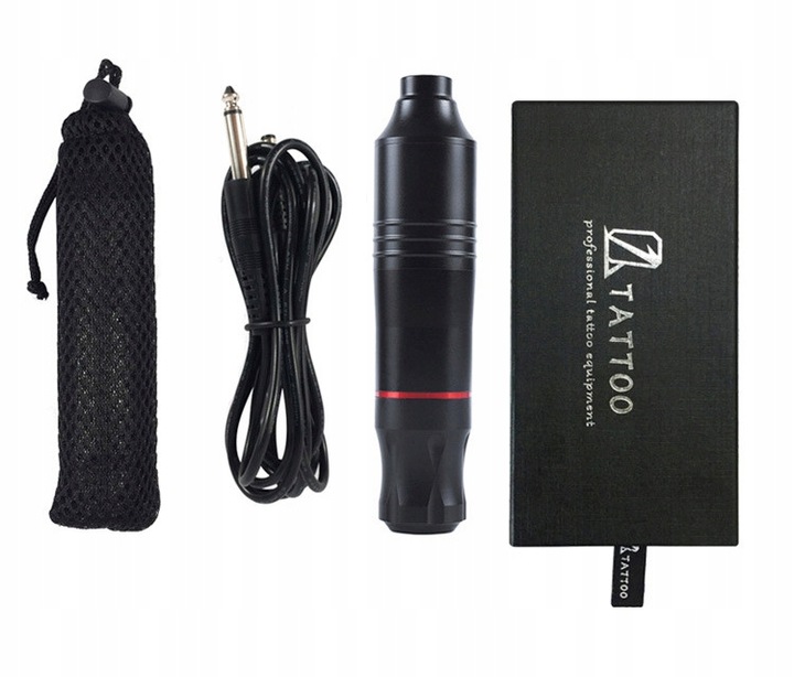 ZESTAW MASZYNKA DO TATUAŻU PEN ROTACYJNA TUSZ 37w1 dla początkujących