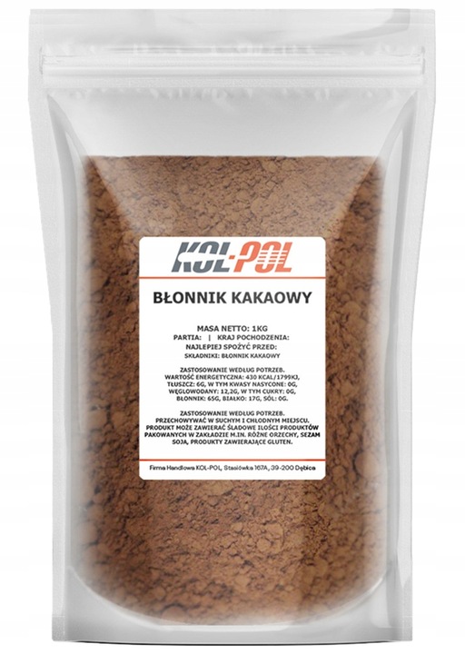BŁONNIK KAKAOWY 2,5kg Naturalny odchudzanie zaparcia redukcja Kol-Pol