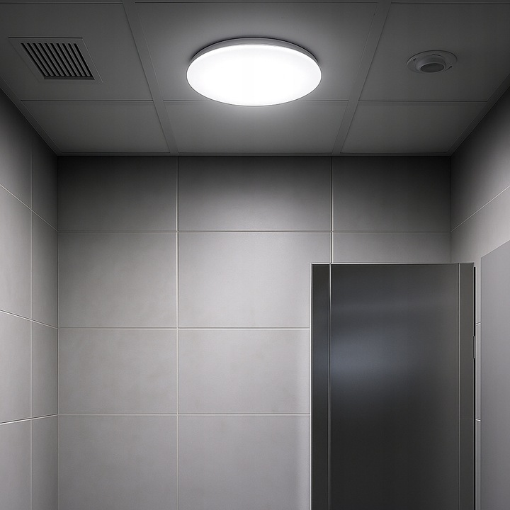 PLAFON LED LAMPA SUFITOWA PANEL 18W CZUJNIK RUCHU MIKROFALOWY