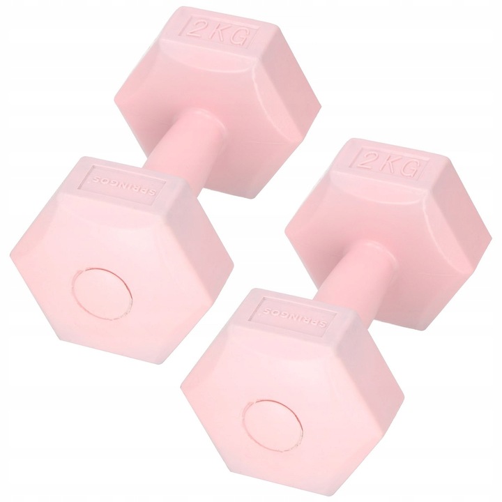 HANTLE 2x2kg ZESTAW CIĘŻARKI HANTELKI DO ĆWICZEŃ W DOMU HEKSAGONALNE