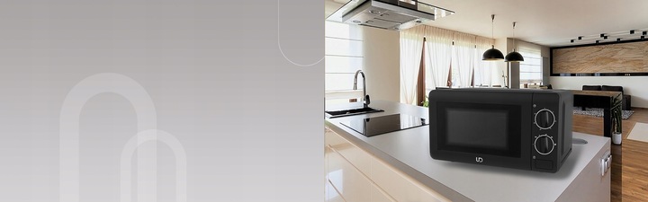 Kuchenka mikrofalowa wolnostojąca mikrofala mikrofalówka UD czarna 700W 20l