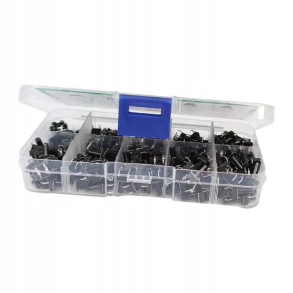 Zestaw XXL Przycisków TACT 200 Sztuk - Tact Switch Micro-Switch Różne Typy