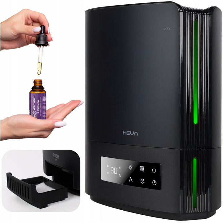 Nawilżacz powietrza WYDAJNY HIGROSTAT AROMATERAPIA DUŻY XL 5l dysza