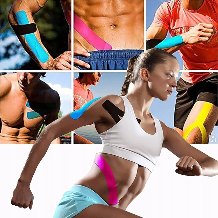 5x TAŚMA KINEZJOLOGICZNA TEJPY KINESIO KINESIOTAPING 5cmx5m +1 TAPE