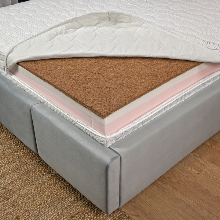 Materac 140x200 Kokos x2 kieszeniowy H3/H5 twardy pocket SILVER MAX