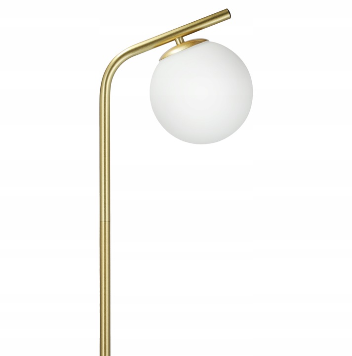 Złota Lampa Stojąca Podłogowa Lampka LED 1X E27 Kula Do Czytania