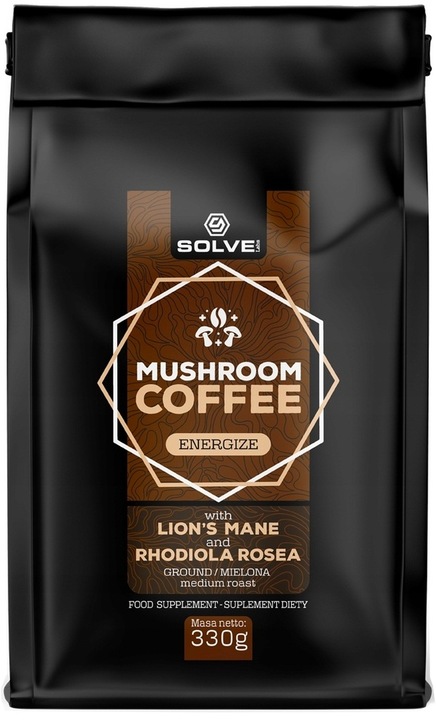 SOLVE LABS MUSHROOM COFFEE 330g LION'S MANE + RHODIOLA