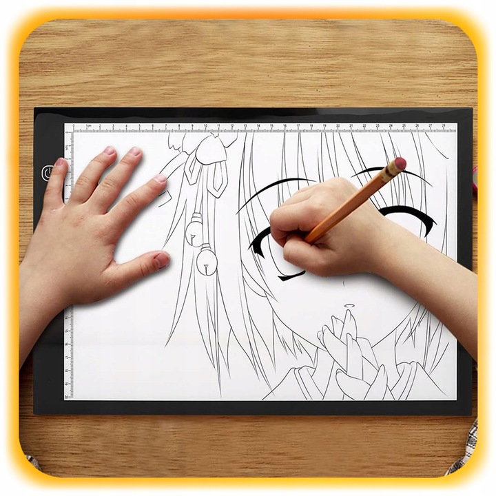 PODŚWIETLANA DESKA KREŚLARSKA LED TABLET GRAFICZNY DO RYSOWANIA A4 PREZENT