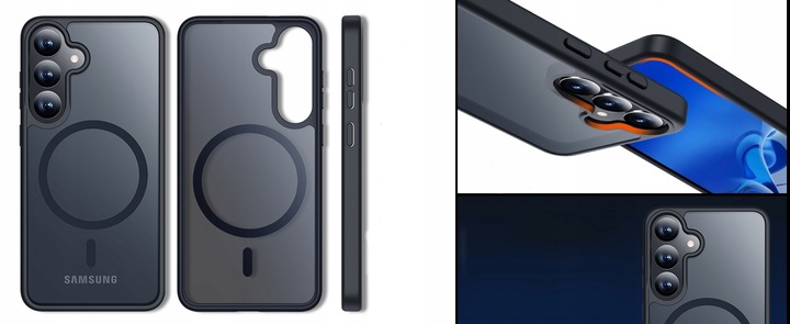 Etui CASE do Samsung Galaxy S25+ Plus MAGNETYCZNE MATOWE WZMACNIANE 2xSZKŁO