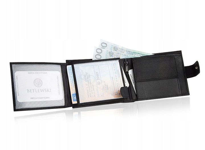 SKÓRZANY PORTFEL MĘSKI DUŻY SKÓRA RFID BETLEWSKI