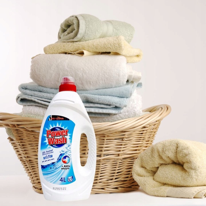 NIEMIECKI ŻEL DO PRANIA BIAŁEGO TKANIN POWER WASH WHITE 4 L