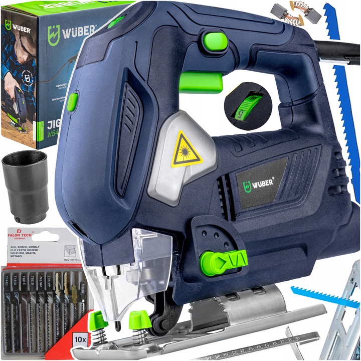 WYRZYNARKA PIŁA DO DREWNA METALU PRZECINARKA LASER + 10 BRZESZCZOTÓW