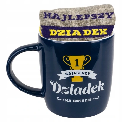 ZESTAW PREZENTOWY KUBEK ŚMIESZNE SKARPETKI MĘSKIE SOXO PREZENT DLA DZIADKA