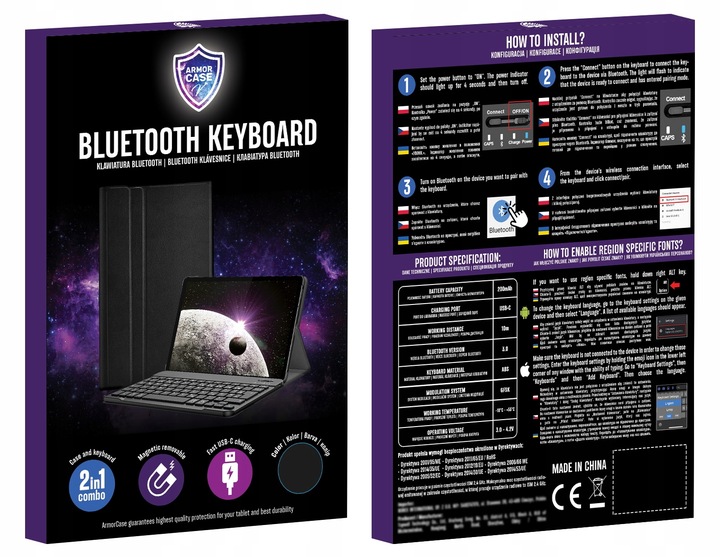 ETUI KLAWIATURA DO SAMSUNG GALAXY TAB A9 + PLUS 11.0" X210 X215 X216 CZARNY