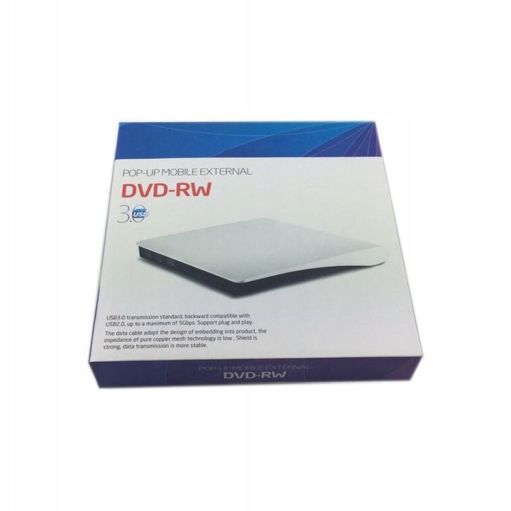 Nagrywarka DVD zewnętrzna ZEWNĘTRZNY PRZENOŚNY NAPĘD DVD-RW CD-R NA USB 3.0