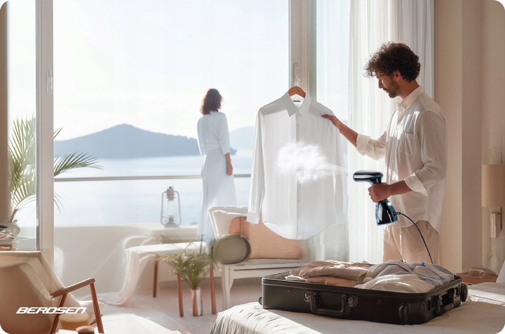 Parownica do ubrań 1500W Steamer parowy Żelazko parowe ZESTAW 32g/min