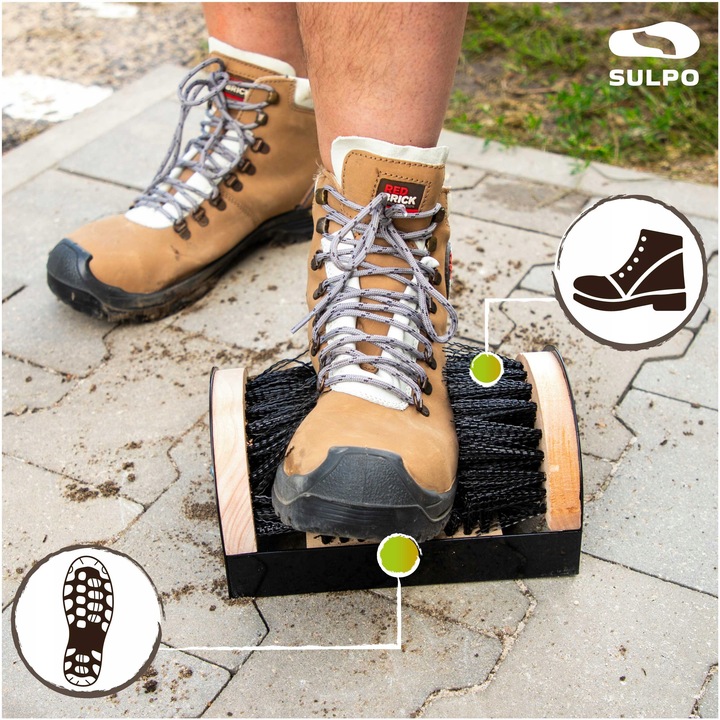 CZYSZCZAK CZYSZCZARKA DO BUTÓW ROBOCZYCH WYCIERACZKA przykręcana SULPO