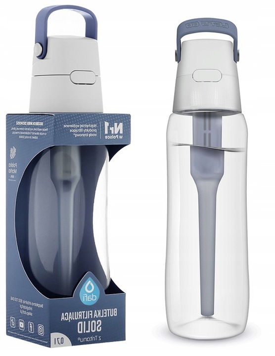 Butelka filtrująca Dafi SOLID 0,7 L JEANS / SZARY + FILTR