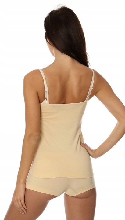 BRUBECK koszulka ramiączko CAMISOLE CM00210A beż M